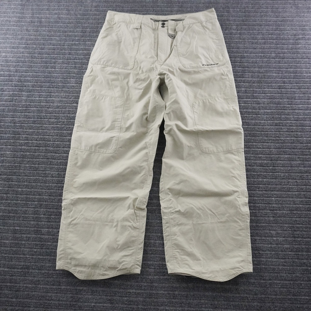 Vintage 00s Oakley Software Snow Pants Mens XXL Tan Regular Fit Cargo Ski